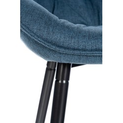 Juego de 2 taburetes de bar Gibson en tela azul