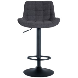 Juego de 2 taburetes de bar Tover en tela negra