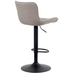 Juego de 2 taburetes de bar Linus en tela color topo