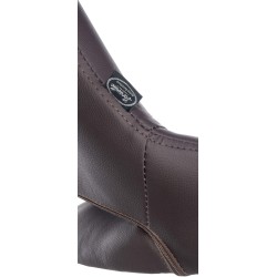 Taburete de bar Milet en piel sintética negra y marrón