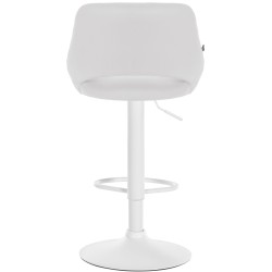 Taburete de bar Milet en piel sintética blanca