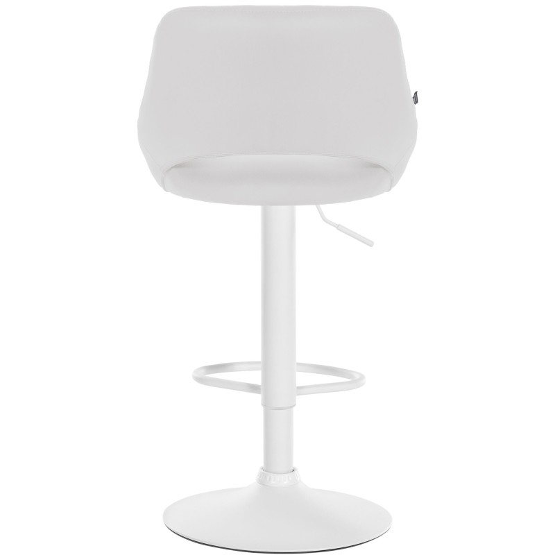 Taburete de bar Milet en piel sintética blanca