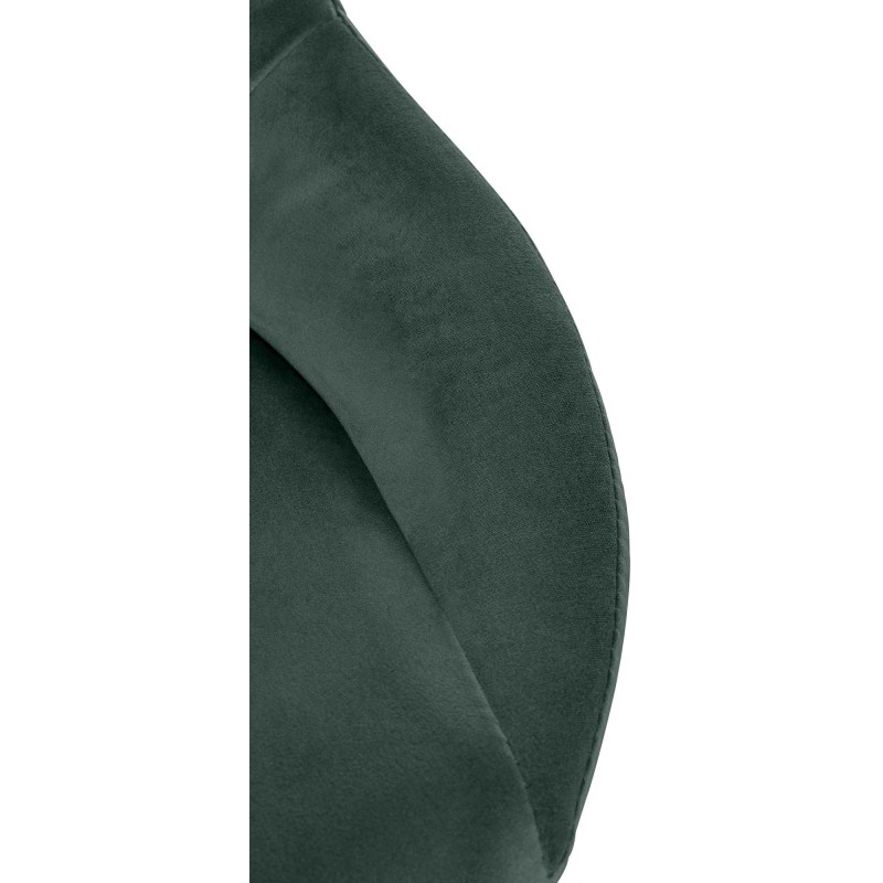 Taburete de bar Milet en terciopelo negro y verde