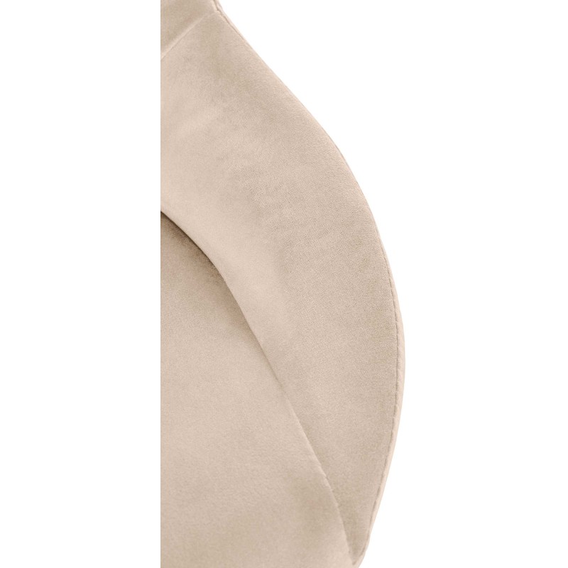 Taburete de bar Milet de terciopelo blanco crema