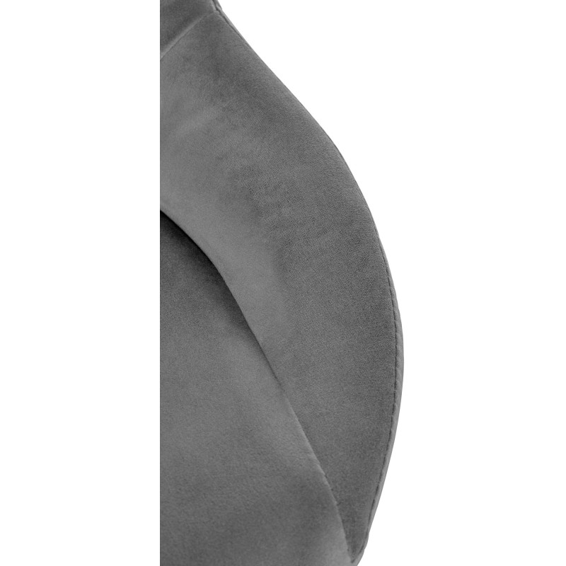 Taburete de bar Milet en terciopelo blanco gris oscuro