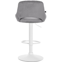 Taburete de bar Milet en terciopelo blanco gris oscuro Taburete de bar Milet en terciopelo blanco gris oscuro