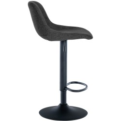 Juego de 2 taburetes de bar Loft en tela negra