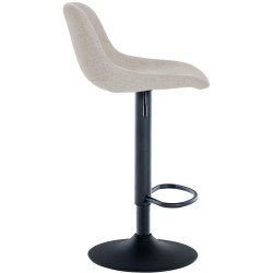 Juego de 2 taburetes de bar Loft en tela color crema