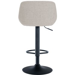 Juego de 2 taburetes de bar Loft en tela color crema