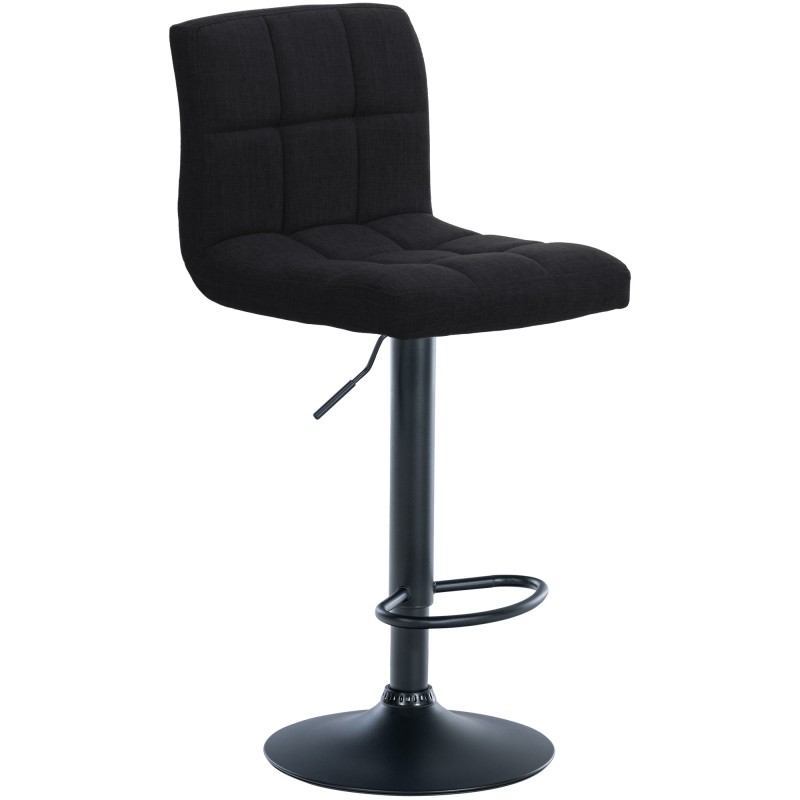 Taburete de bar Calma en tela negra