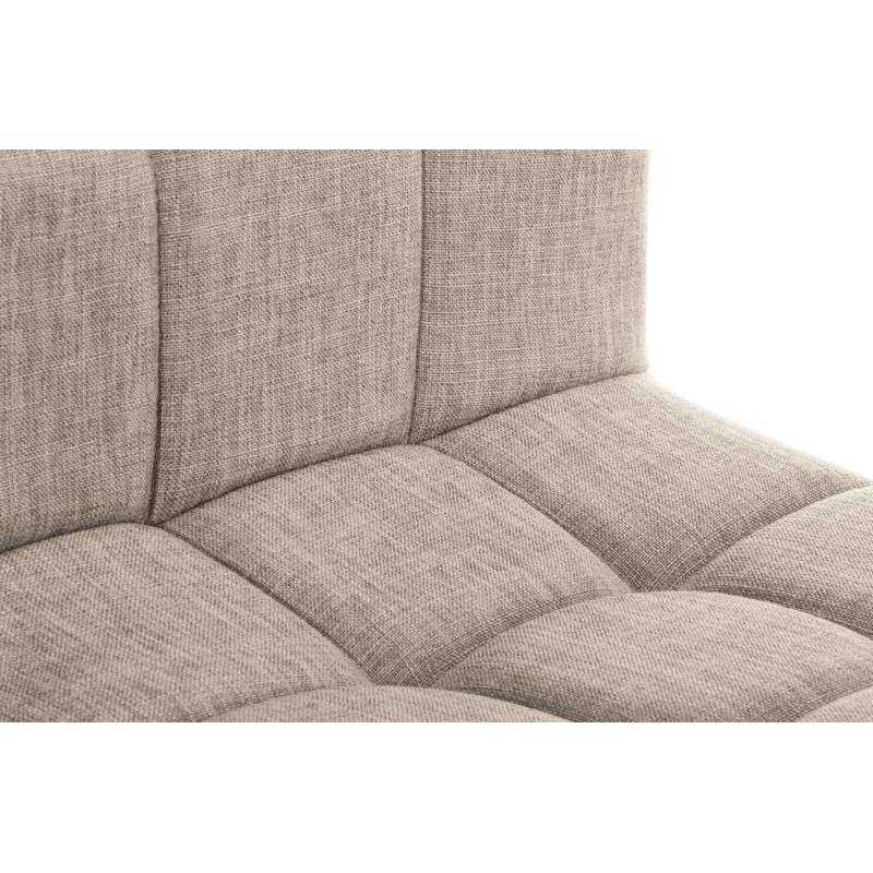 Taburete de bar Calma en tela color blanco crema