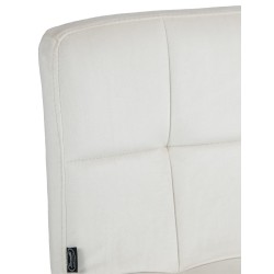 Taburete de bar Perú en terciopelo negro y crema