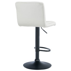 Taburete de bar Perú en terciopelo negro y crema