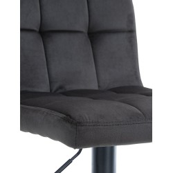 Taburete de bar Perú terciopelo negro