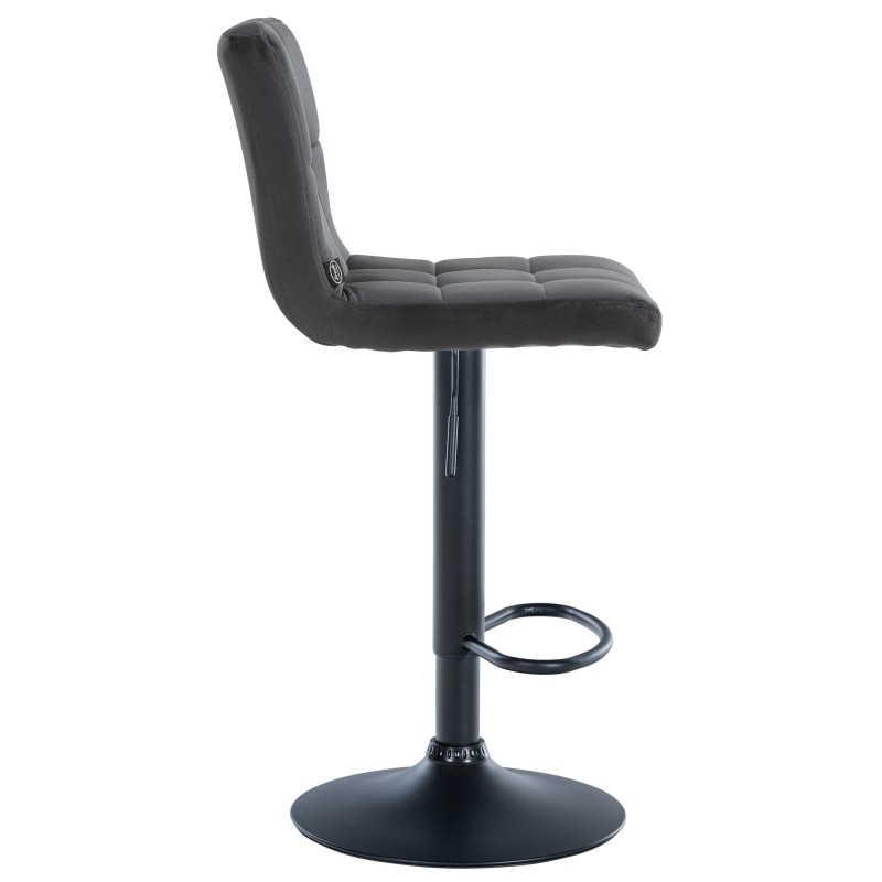 Taburete de bar Perú terciopelo negro