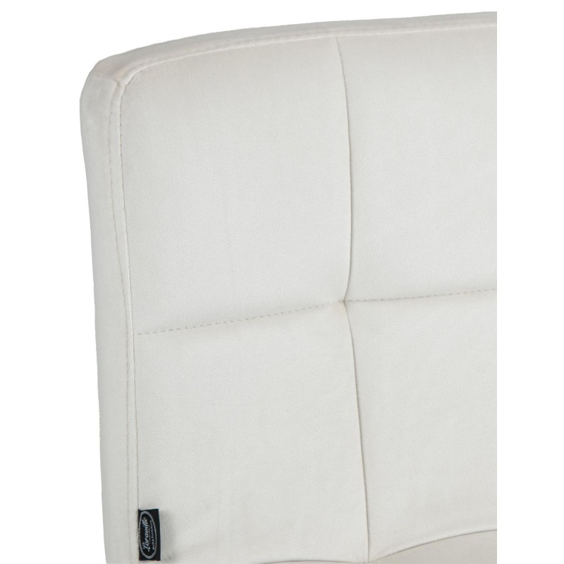 Taburete de bar de terciopelo blanco crema Perú