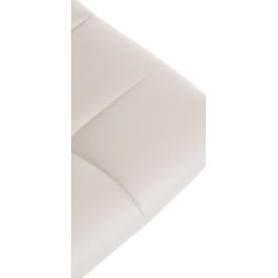 Taburete de bar Jerry en polipiel cromada blanca