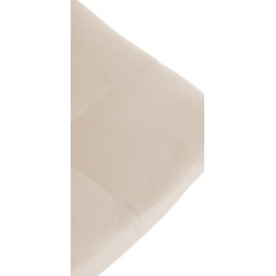 Taburete de bar cromado de terciopelo color crema Jerry