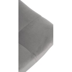 Taburete de bar Jerry en terciopelo gris y cromo