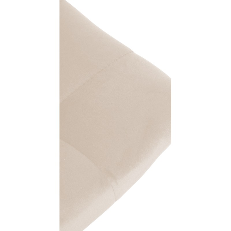 Taburete de bar Jerry en terciopelo negro y crema