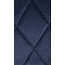 Taburete de bar Lazio en terciopelo blanco y azul