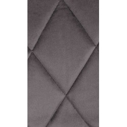 Taburete de bar Lazio en terciopelo blanco y gris