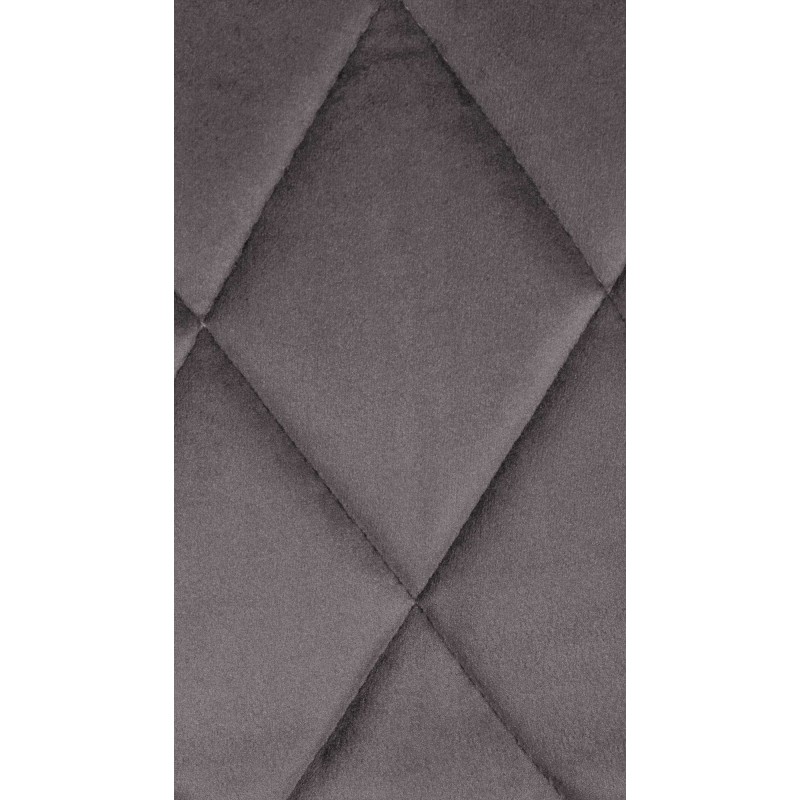 Taburete de bar Lazio en terciopelo blanco y gris