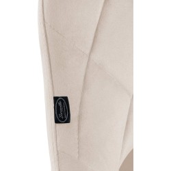 Taburete de bar Lazio de terciopelo blanco crema