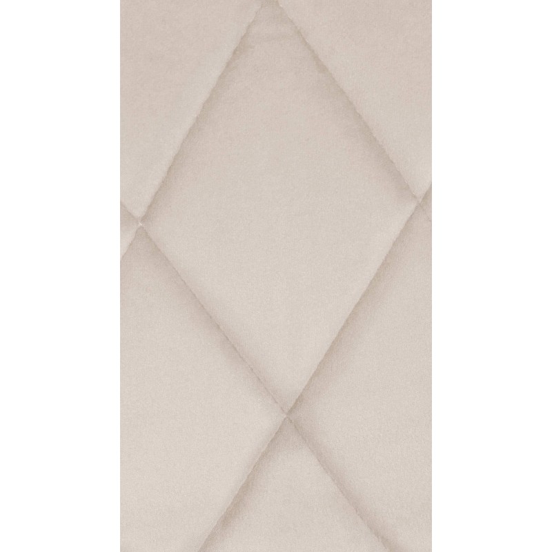 Taburete de bar Lazio de terciopelo blanco crema