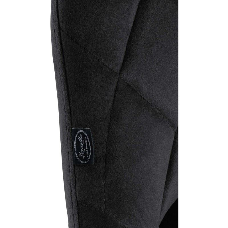 Taburete de bar Lazio en terciopelo blanco y negro