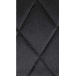 Taburete de bar Lazio en terciopelo blanco y negro