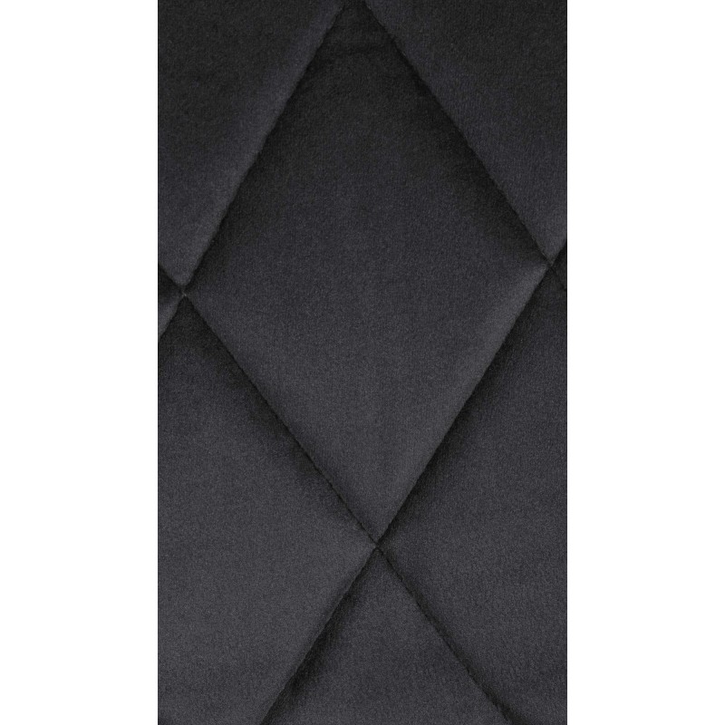 Taburete de bar Lazio en terciopelo blanco y negro