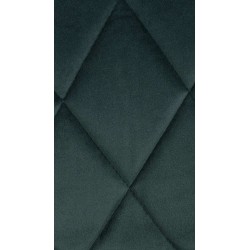 Taburete de bar Lazio en terciopelo blanco y verde oscuro