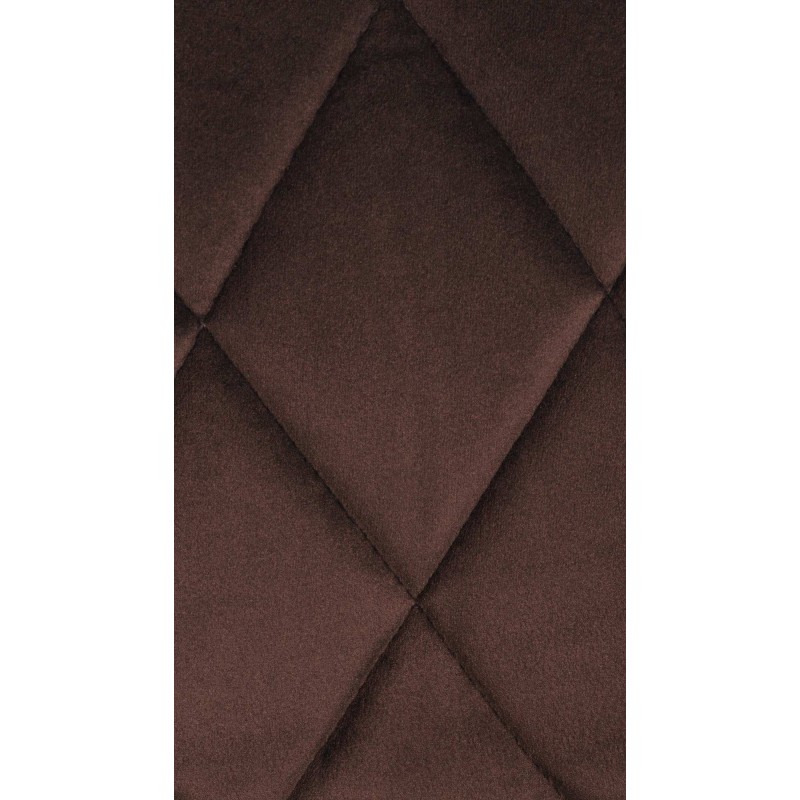 Taburete de bar Lazio en terciopelo blanco y marrón