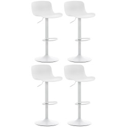 Juego de 4 taburetes de bar Almada en color blanco