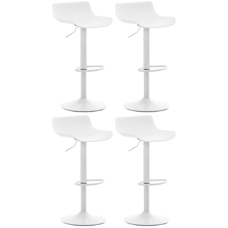 Juego de 4 taburetes de bar Aveiro blancos