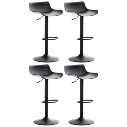 Juego de 4 taburetes de bar Aveiro negros