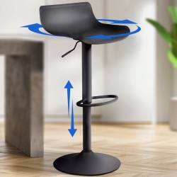 Juego de 4 taburetes de bar Aveiro negros