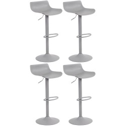 Juego de 4 taburetes de bar Aveiro grises
