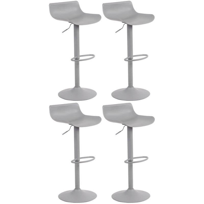 Juego de 4 taburetes de bar Aveiro grises