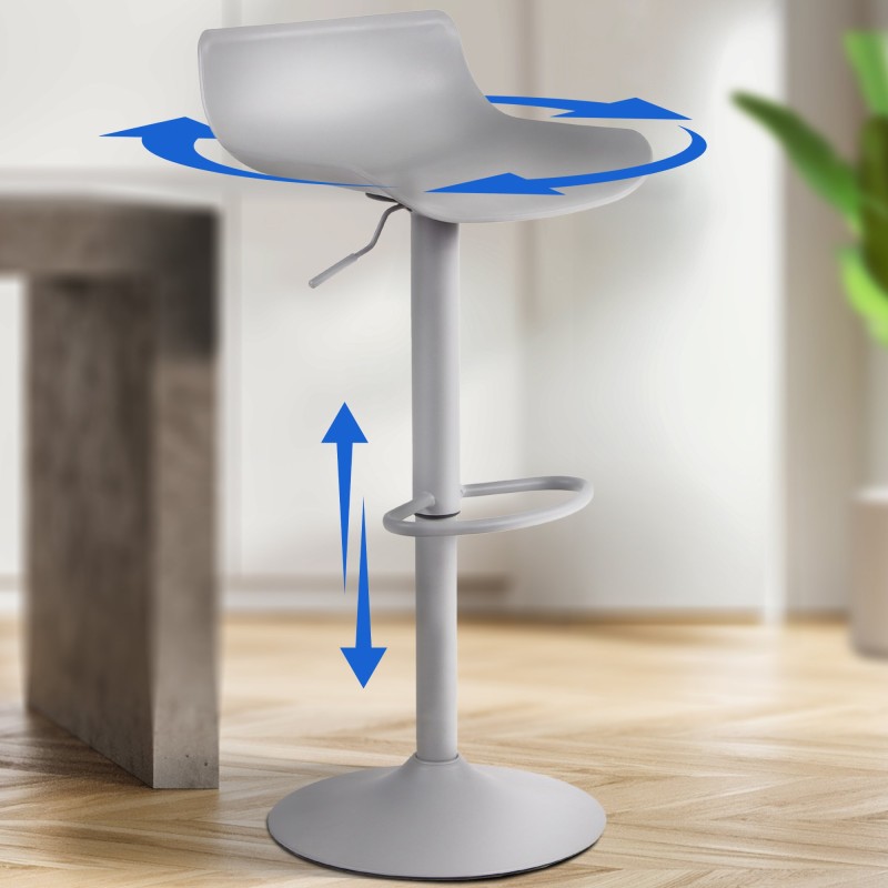 Juego de 4 taburetes de bar Aveiro grises