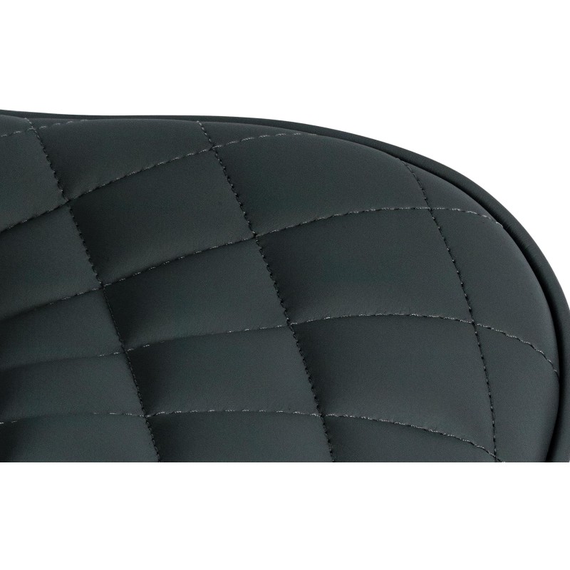 Juego de 2 taburetes de bar Minosa en piel sintética negra