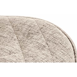 Juego de 2 taburetes de bar Minosa en tela color topo