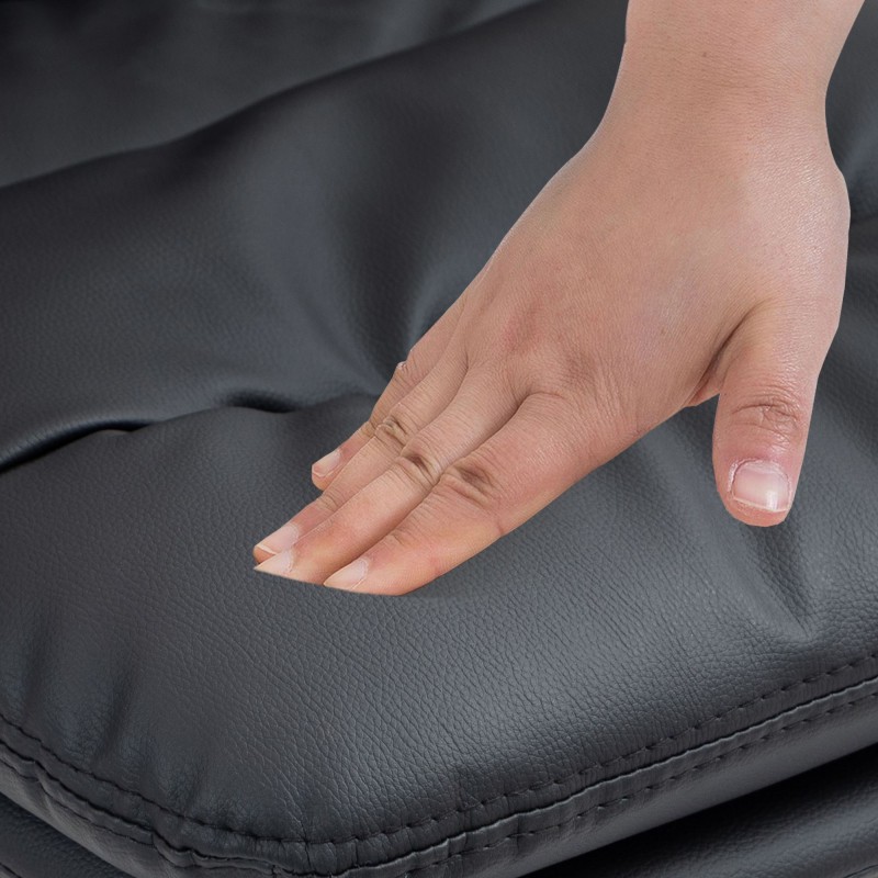 Taburete de bar Damar en piel sintética blanca y negra