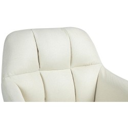 Taburete de bar Natoma en tela negra y crema