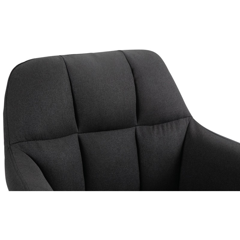 Taburete de bar Natoma en tela negra