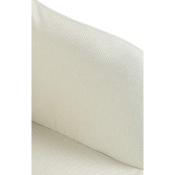 Taburete de bar Natoma en tela cromada color crema