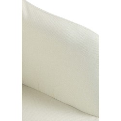 Taburete de bar Natoma en tela color blanco crema