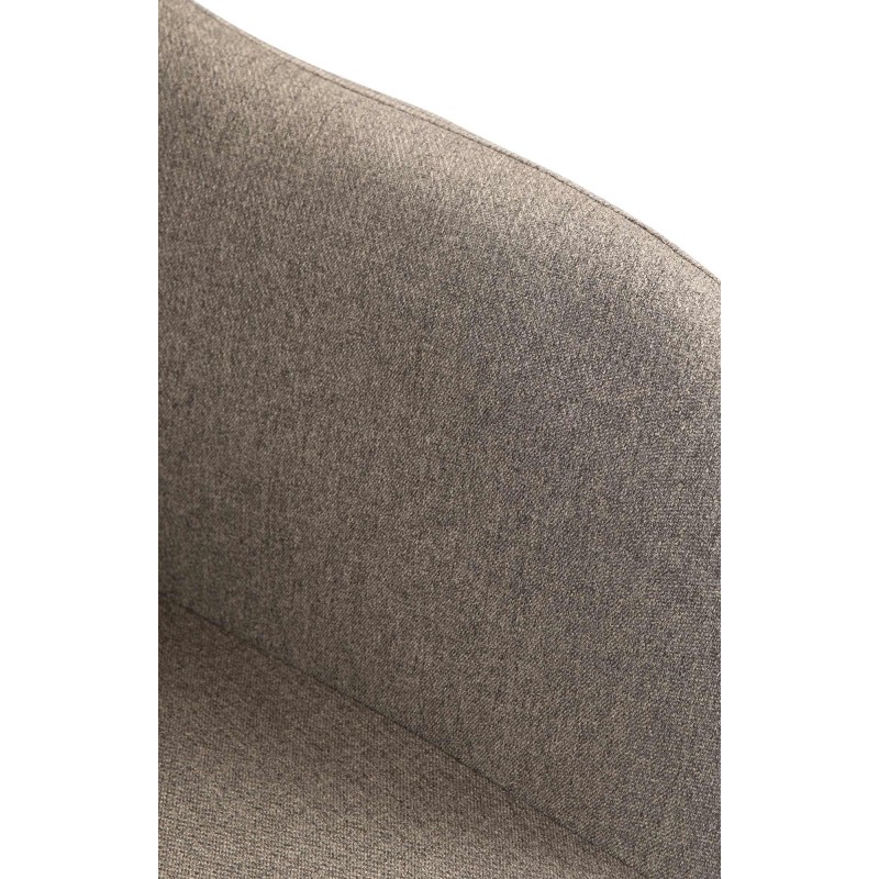 Taburete de bar Natoma en tela blanca topo