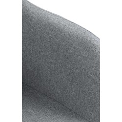 Taburete de bar Natoma en tela blanca y gris